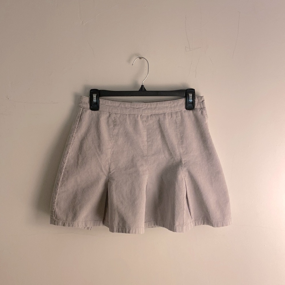 Gray corduroy urban outfitters skirt